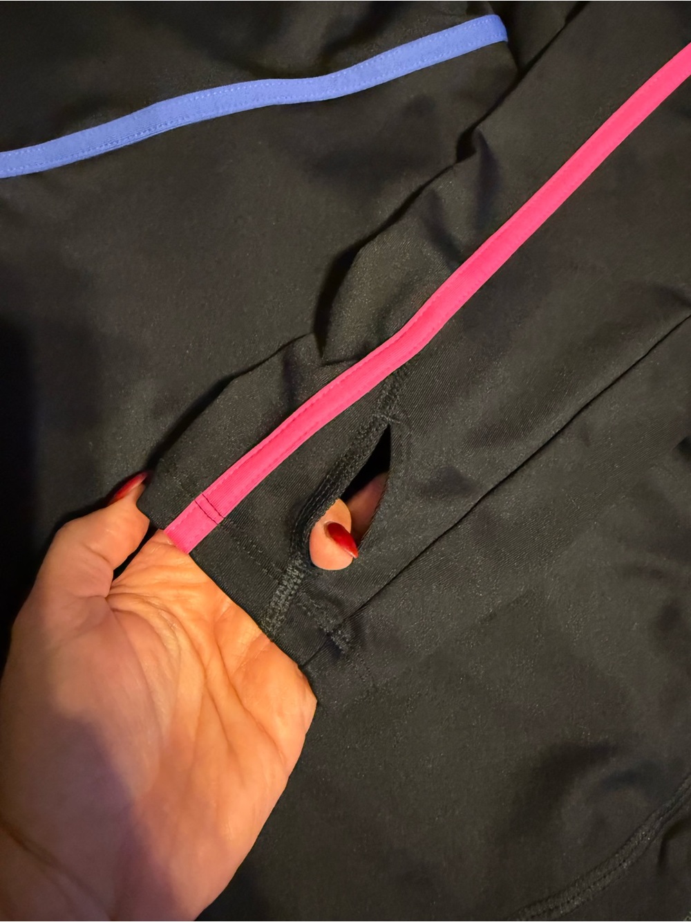 FILA Women’s Black Zip-Up Workout Jacket with Pink, Green & Blue Neon Piping - Picture 8 of 12